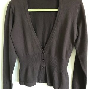 Brown Long Sleeve Cardigan
